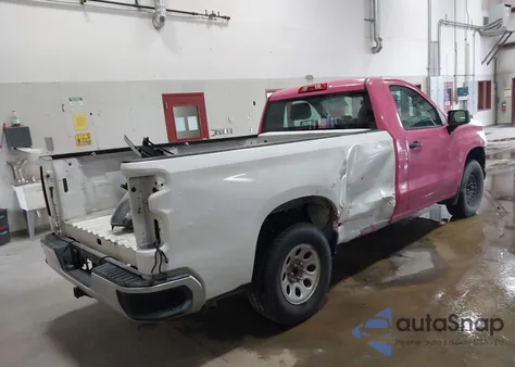 2021 Chevrolet Silverado 1500 2Wd Long Bed Wt из США, поврежденный, VIN 3GCNWAEFXMG396124